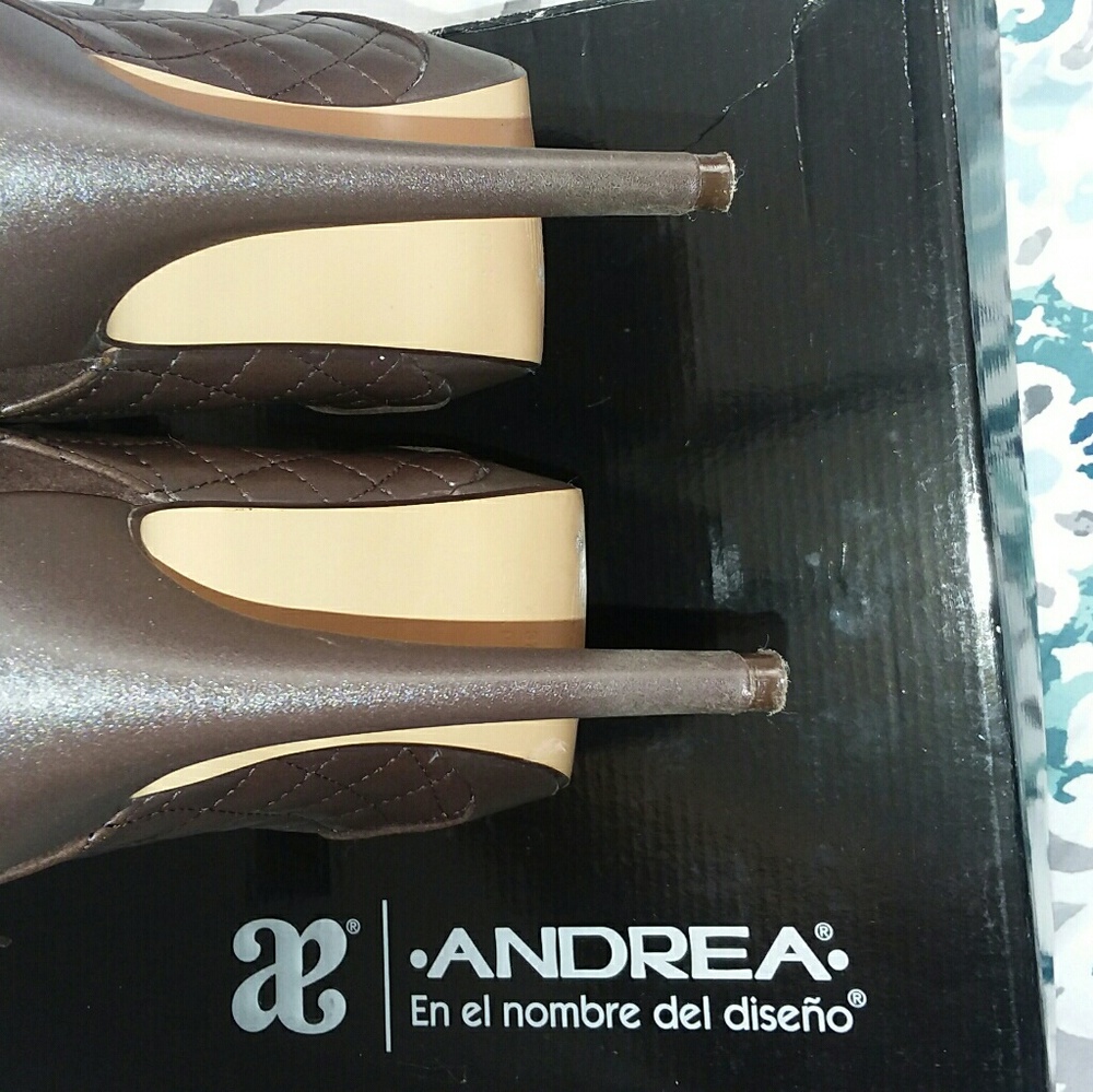 Brown leather and suede booties sz 7 - Picture 7 of 8